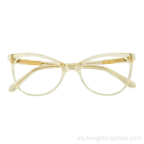 2023 Eyewear Lente limpia Lente plegable Señales de vidrio de ojo óptico Marcos de gafas de acetato